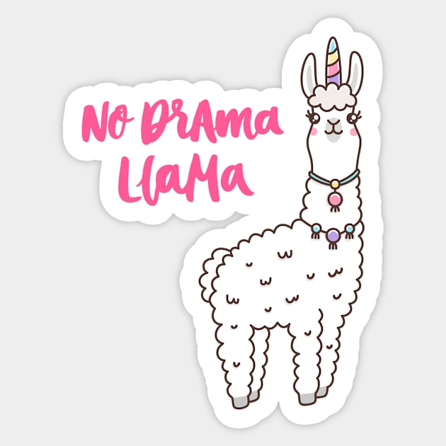 Cute llama unicorn Sticker by Viaire